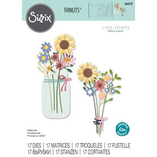 Sizzix Thinlits Summer Bouquet 17 Pack Summer Bouquet By Lisa Jones
