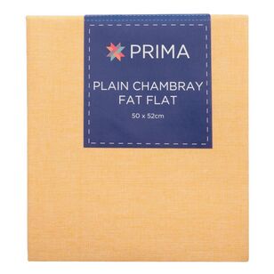 Prima Plain Chambray Fat Flat Aussie Gold 50 x 52 cm