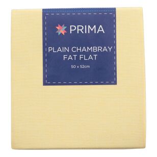 Prima Plain Chambray Fat Flat Daffodil 50 x 52 cm