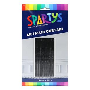 Spartys Metallic Curtain Black 91 x 244 cm