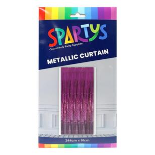 Spartys Metallic Curtain Fuschia 91 x 244 cm