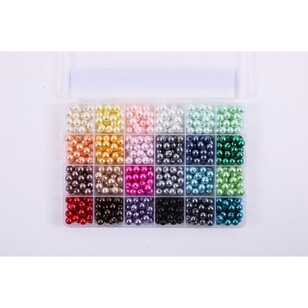 Crafters Choice Glass Pearl Bead Kit Multicoloured 8 mm