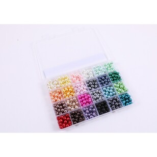 Crafters Choice Glass Pearl Bead Kit Multicoloured 8 mm