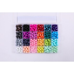 Crafters Choice Coated Glass Beads Multicoloured 8 mm