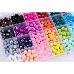 Crafters Choice Coated Glass Beads Multicoloured 8 mm
