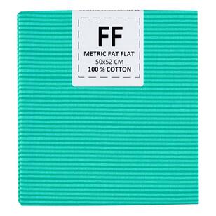 Micro Stripe Blender Cotton Flat Fat Aqua 50 x 52 cm