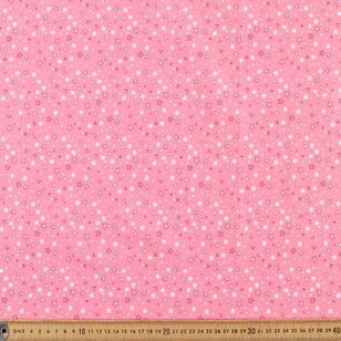 Plie, Pirouette, Jete Star 112 cm Cotton Fabric Pink 112 cm