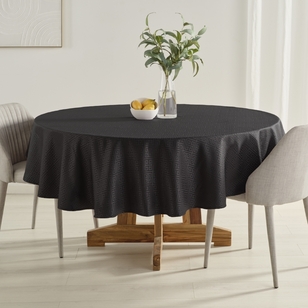 Emerald Hill Grecian Tablecloth Black 180 cm