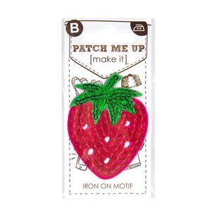 Make It Sequin Strawberry Iron On Motif Multicoloured 4.7 x 6.2 cm