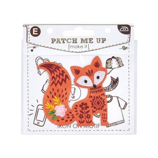 Make It Folk Fox Iron On Motif Multicoloured 6.6 x 6.6 cm