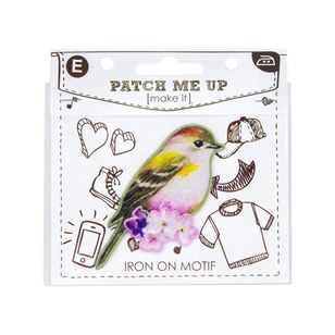 Make It Bird Wildflower Iron On Motif Multicoloured