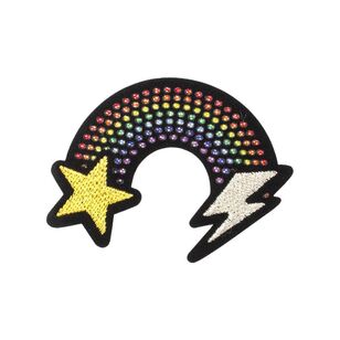 Make It Rainbow St Lightning Iron On Motif Multicoloured