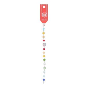 Just Bead It Angry Cat Rodelle Glass Bead Strand Multicoloured
