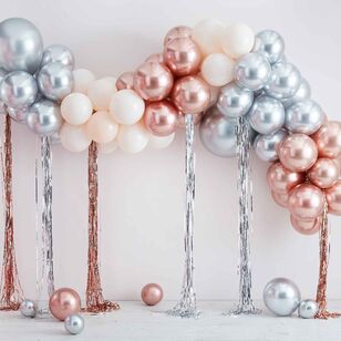 Ginger Ray Mix It Up Mixed Metallic Fringe Balloon Arch Multicoloured