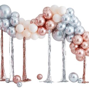 Ginger Ray Mix It Up Mixed Metallic Fringe Balloon Arch Multicoloured