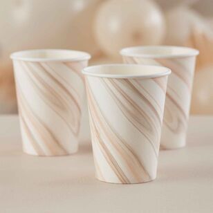 Ginger Ray Mix It Up Marble Paper Cups Multicoloured 266 mL