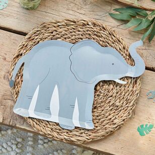 Ginger Ray Wild Jungle Elephant Paper Plates Multicoloured