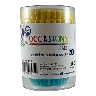 Alpen Cupcake Cases 200 Pack Pastel Multicoloured