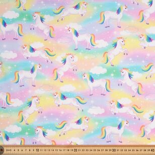 Robert Kaufman Enchanted Unicorns 112 cm Cotton Fabric Multicoloured 112 cm