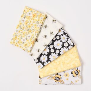 Floral Bee 5 Piece Fat Quarter Bundle Multicoloured 49 x 52 cm