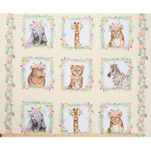 All Big Things Floral Animals Panel Multicoloured 112 x 60 cm