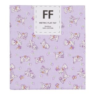 Nana Mae 2 Vintage Bunnies Flat Fat Purple 50 x 52 cm