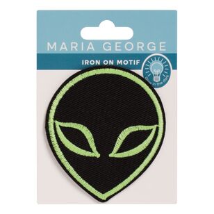 Maria George Glow In The Dark Alien Iron On Motif Black