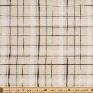 Crinkle Check 140 cm Textured Cotton Fabric Summer Sand 140 cm