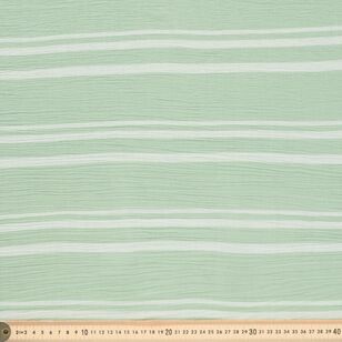 Stripe Crinkle 130 cm Cotton Fabric Granite & Green 130 cm