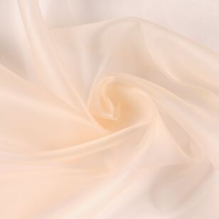 Plain 150 cm Sheer Organza Fabric Cream 112 cm