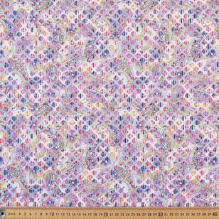 Geometric Paisley 112 cm Cotton Fabric Pink 112 cm