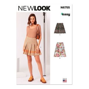 New Look N6755 Misses' Skirt In Two Lengths Pattern White 6 - 16