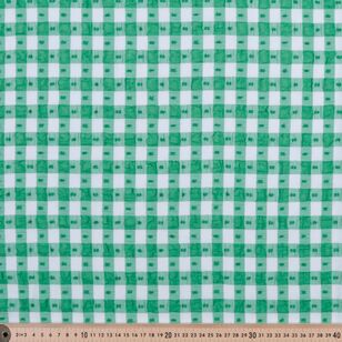 Checked 138 cm Swiss Dot Chiffon Fabric Green 138 cm