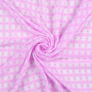 Checked 138 cm Swiss Dot Chiffon Fabric Pink 145 cm