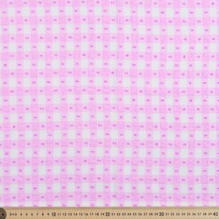 Checked 138 cm Swiss Dot Chiffon Fabric Pink 145 cm