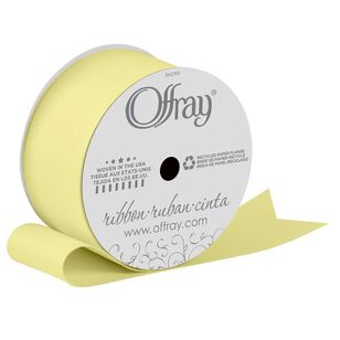 Offray Grosgrain 38 mm Ribbon Yellow 38 mm x 6.4 m