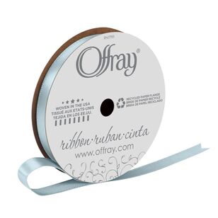 Offray Single Face 9.5 mm Satin Ribbon Spa Blue 9.5 mm x 6.4 m