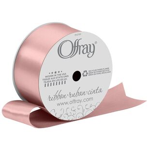 Offray Single Face 38 mm Satin Ribbon Pink 38 mm x 6.4 m