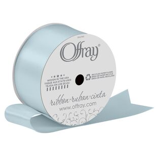 Offray Single Face 38 mm Satin Ribbon Spa Blue 38 mm x 6.4 m