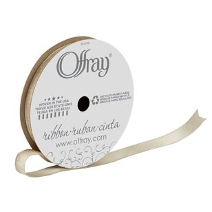 Offray Wired 9.5 mm Luxe Ribbon Yellow 9.5 mm x 2.74 m