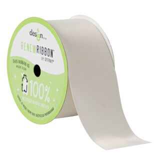 Offray Renew Wired 38 mm Double Face Satin Ribbon Antique White 38 mm x 2.74 m