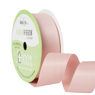 Offray Renew Wired 22 mm Double Face Satin Ribbon Blush 22 mm x 2.74 m