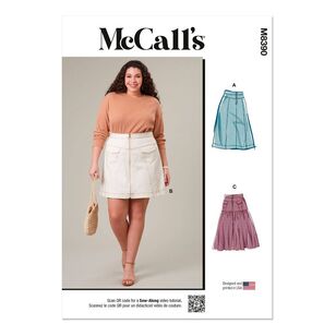 Mccalls M8390 Misses' Skirts Pattern White