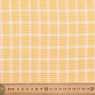 Yarn Dyed Tea Towel Check 112 cm Cotton Fabric Yellow 112 cm