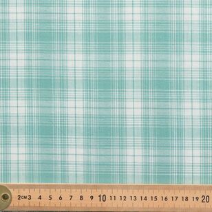 Yarn Dyed Large Check 112 cm Cotton Fabric Green 112 cm