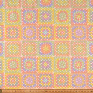 Crochet 112 cm Flannelette Fabric Multicoloured 112 cm