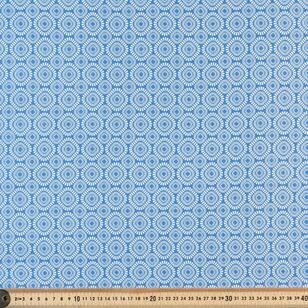 Low Volume Tiled 112 cm Cotton Fabric Blue 112 cm