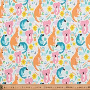 Bright Australia 148 cm Cotton Spandex Fabric Multicoloured 148 cm