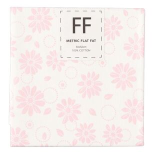 Low Volume Floral Flat Fat Pink 50 x 52 cm