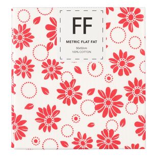 Low Volume Floral Flat Fat Red 50 x 52 cm